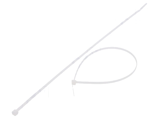 Kabelbinder; L: 300mm; W: 3,6mm; polyamide; 177N; natuurlijk Kabelbinder; L: 300mm; W: 3,6mm; polyamide; 177N; natuurlijk